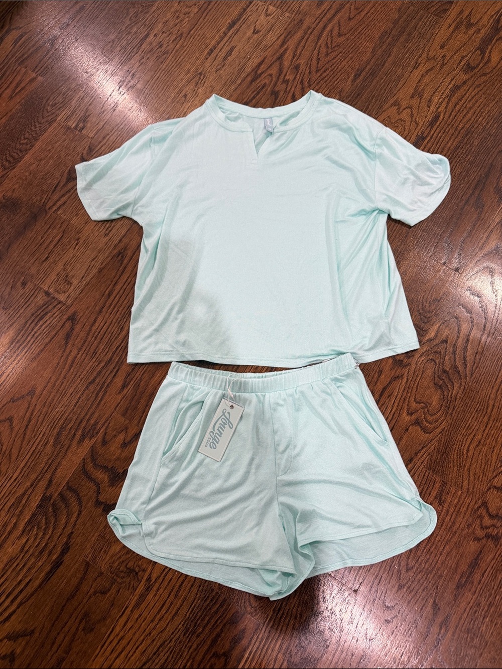 CozyMint Short Sleeve Pajama Set - Mint
